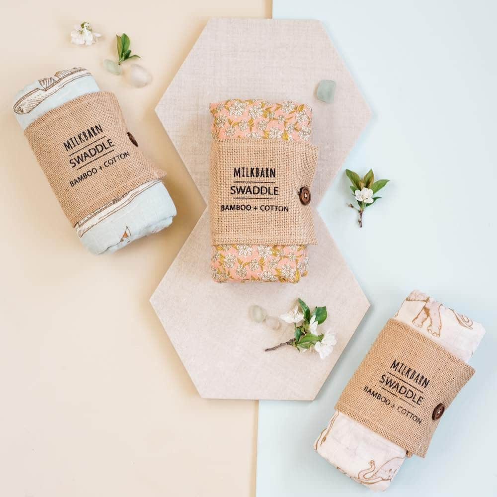 Milkbarn Bamboo Muslin Swaddle Blanket