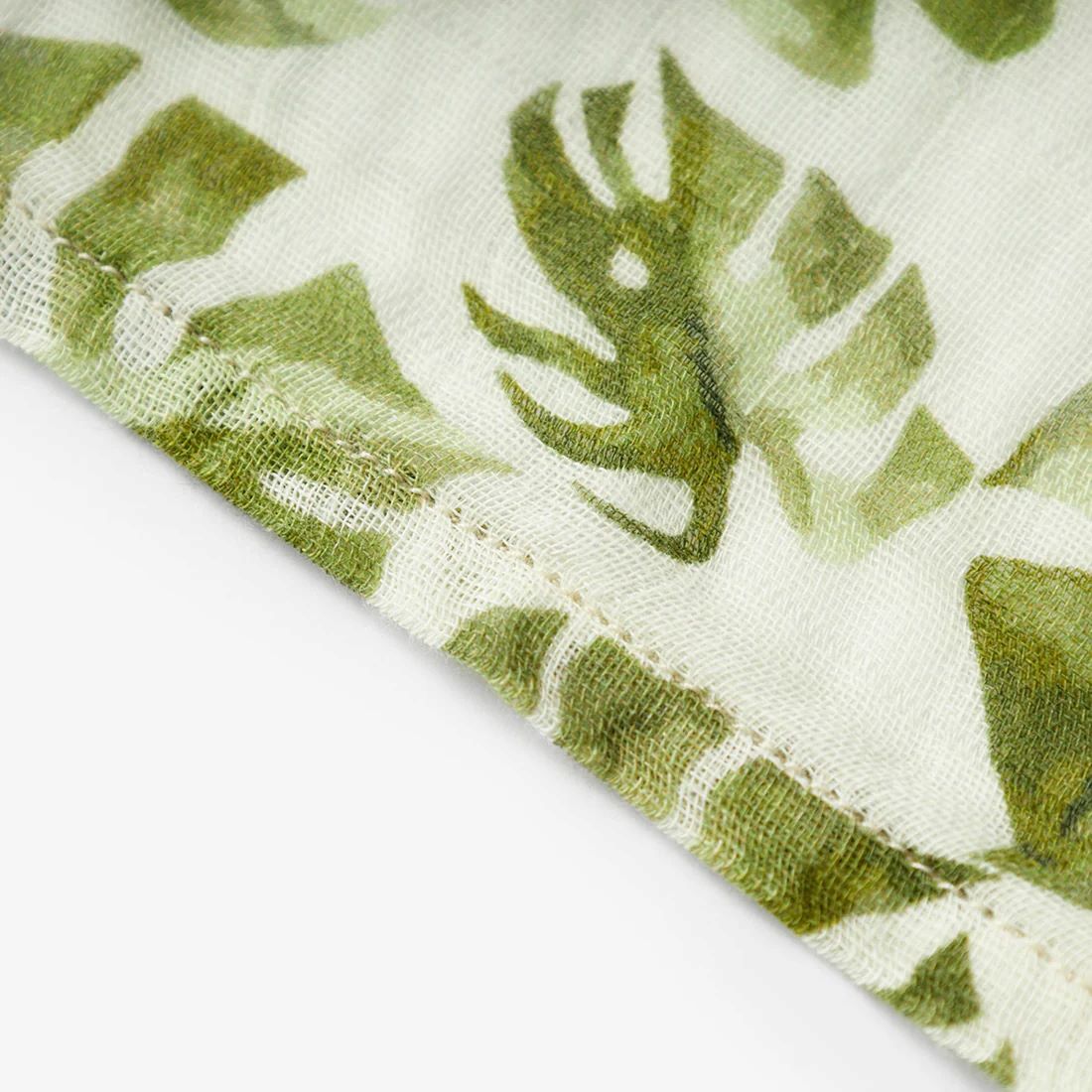 Milkbarn Island Leaf Organic Cotton Burp Cloth Set