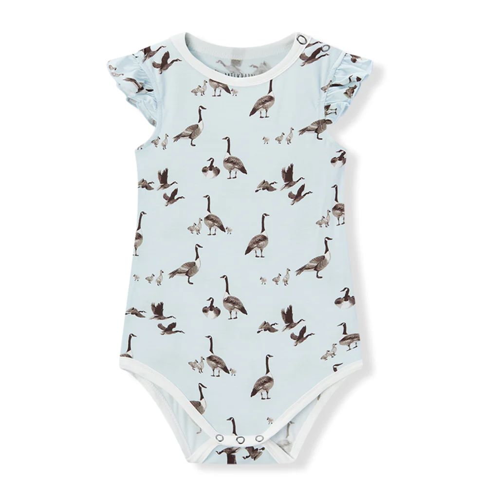 Milkbarn Goose Luxe Stretch Ruffle One Piece