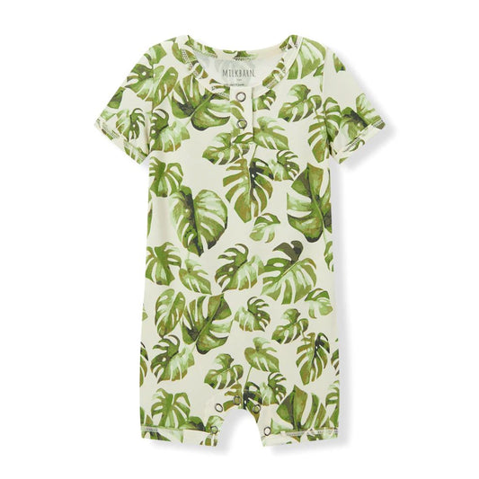 Milkbarn Island Leaf Cotton Stretch Shortall