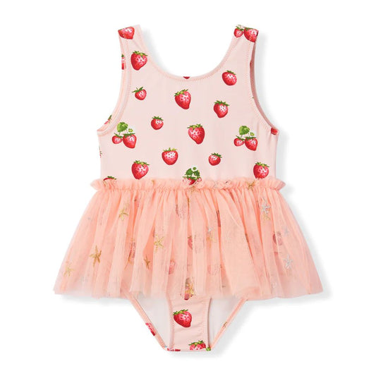 Milkbarn Strawberry Ballet Skirt Swimsuit