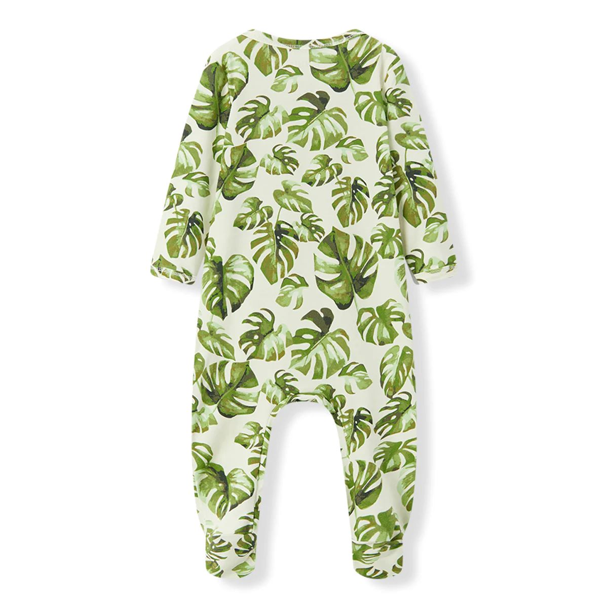Milkbarn Cotton Stretch Zipper Footed Romper