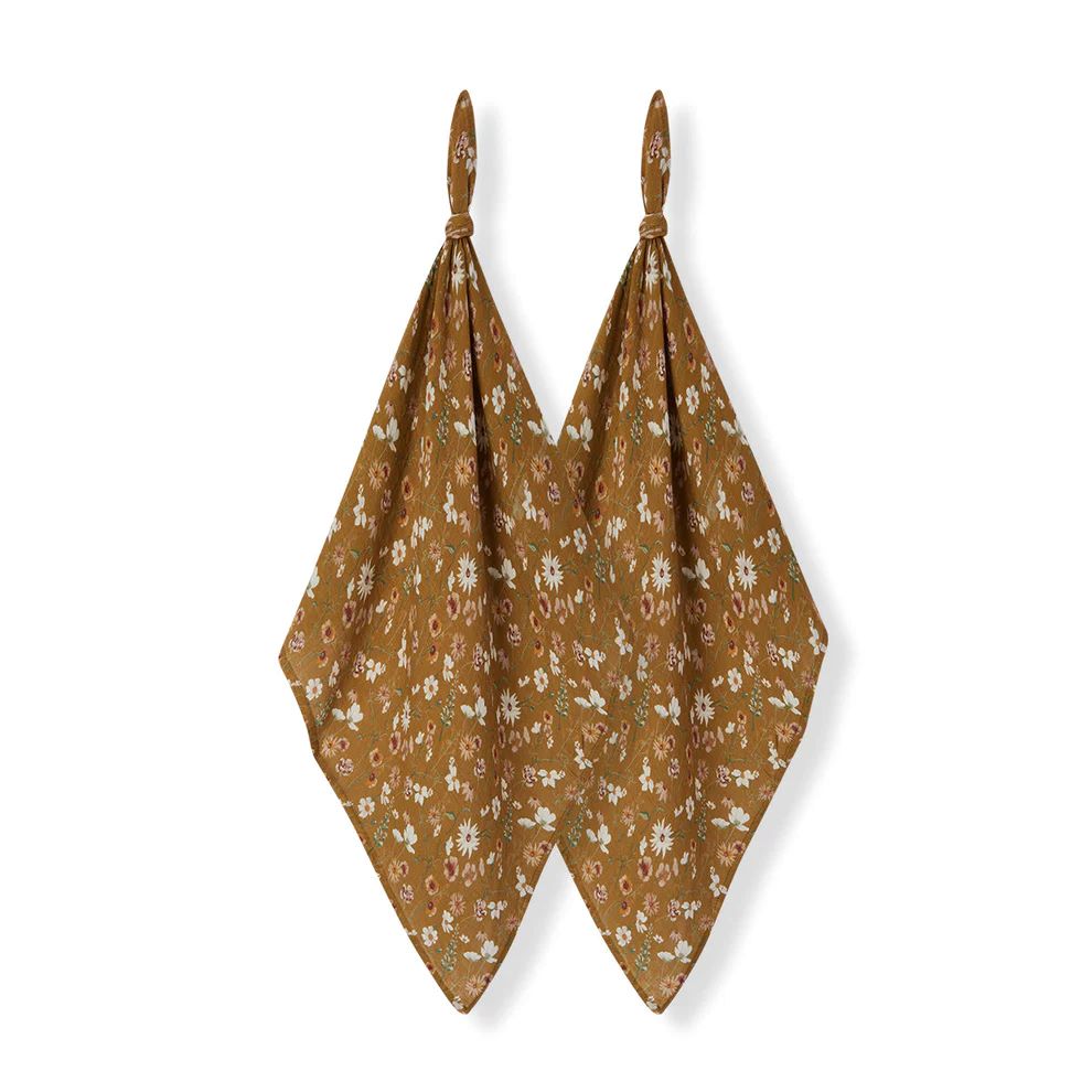 Milkbarn Wildflower Bamboo Muslin Burp Cloths Set