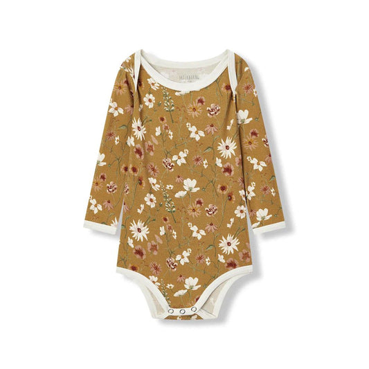 Milkbarn Wildflower Luxe Stretch Long Sleeve One Piece