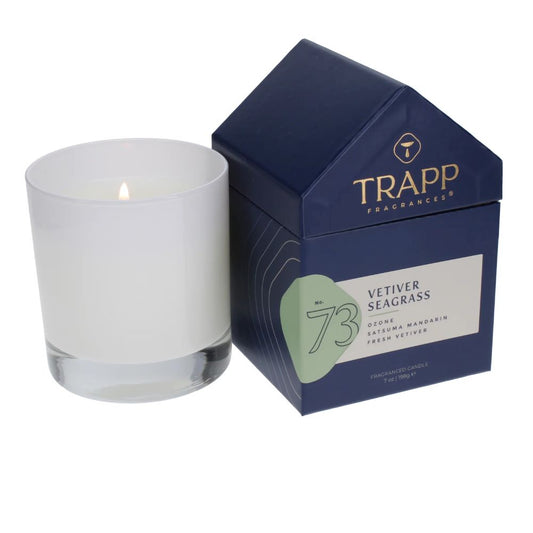 Trapp No. 73 Vetiver Seagrass Candle in House Box