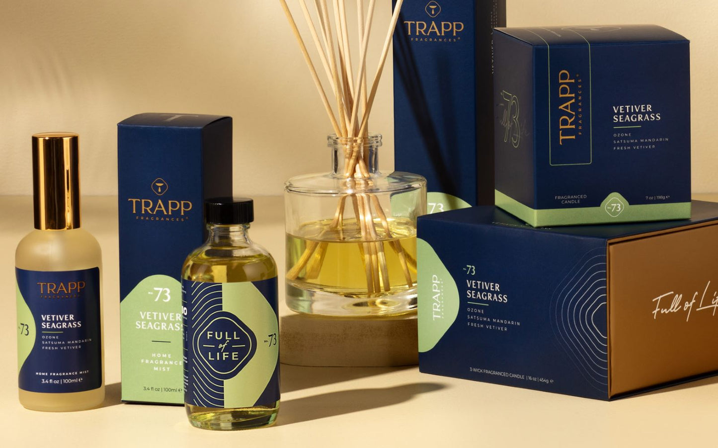 Trapp No. 73 Vetiver Seagrass Candle in House Box