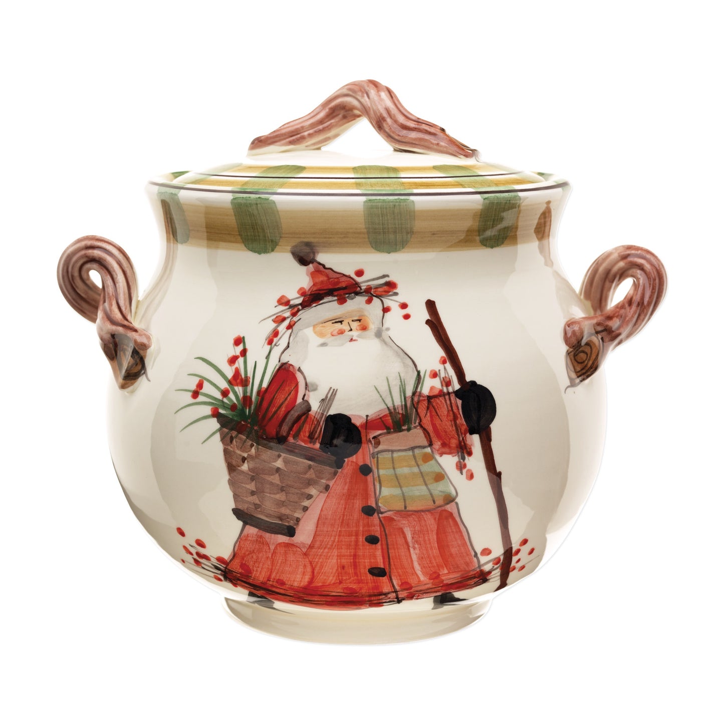 VIETRI Old St. Nick Biscotti Jar