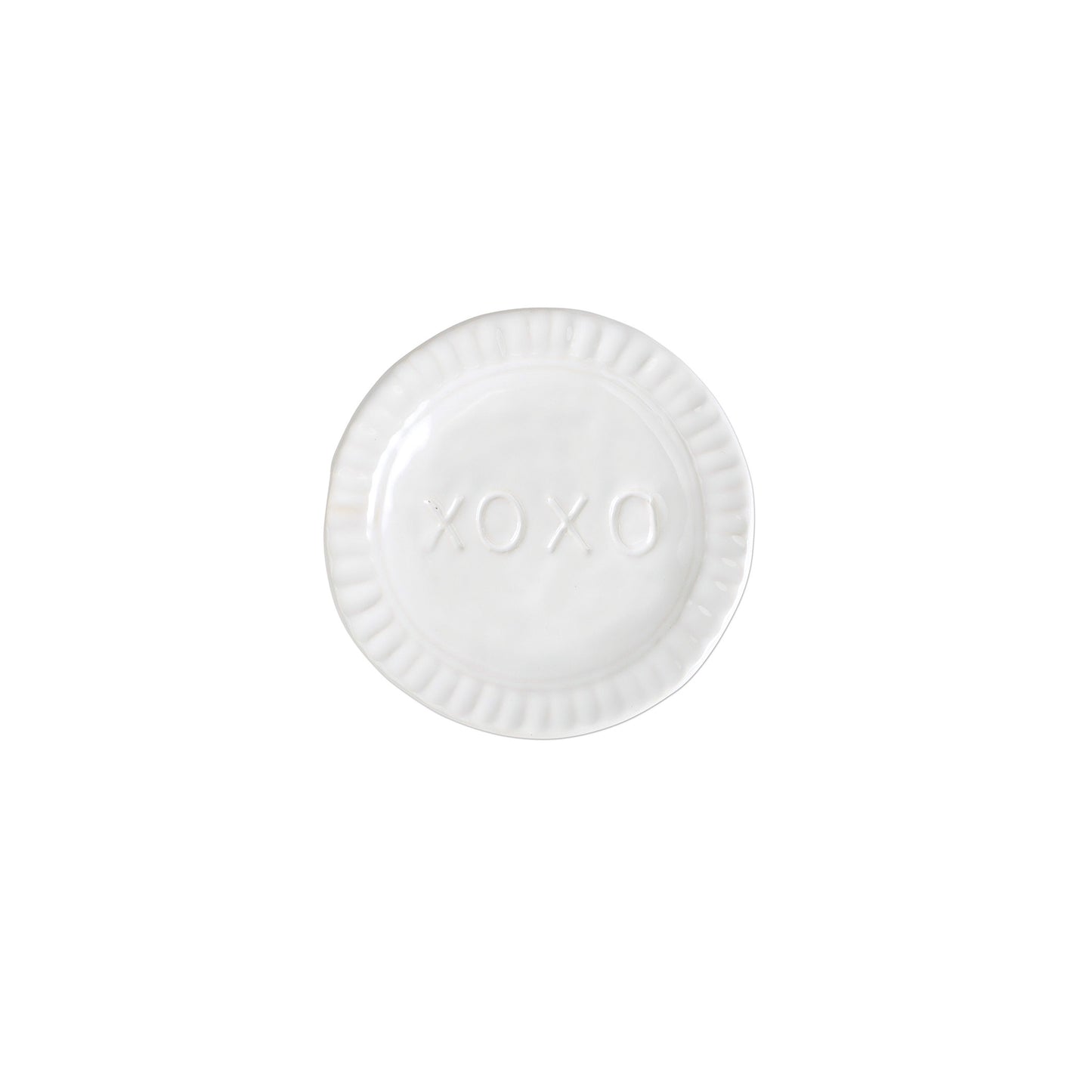 VIETRI Pietra Serena XOXO Plate