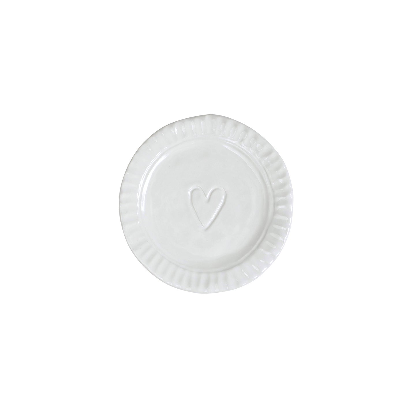 VIETRI Pietra Serena Heart Plate