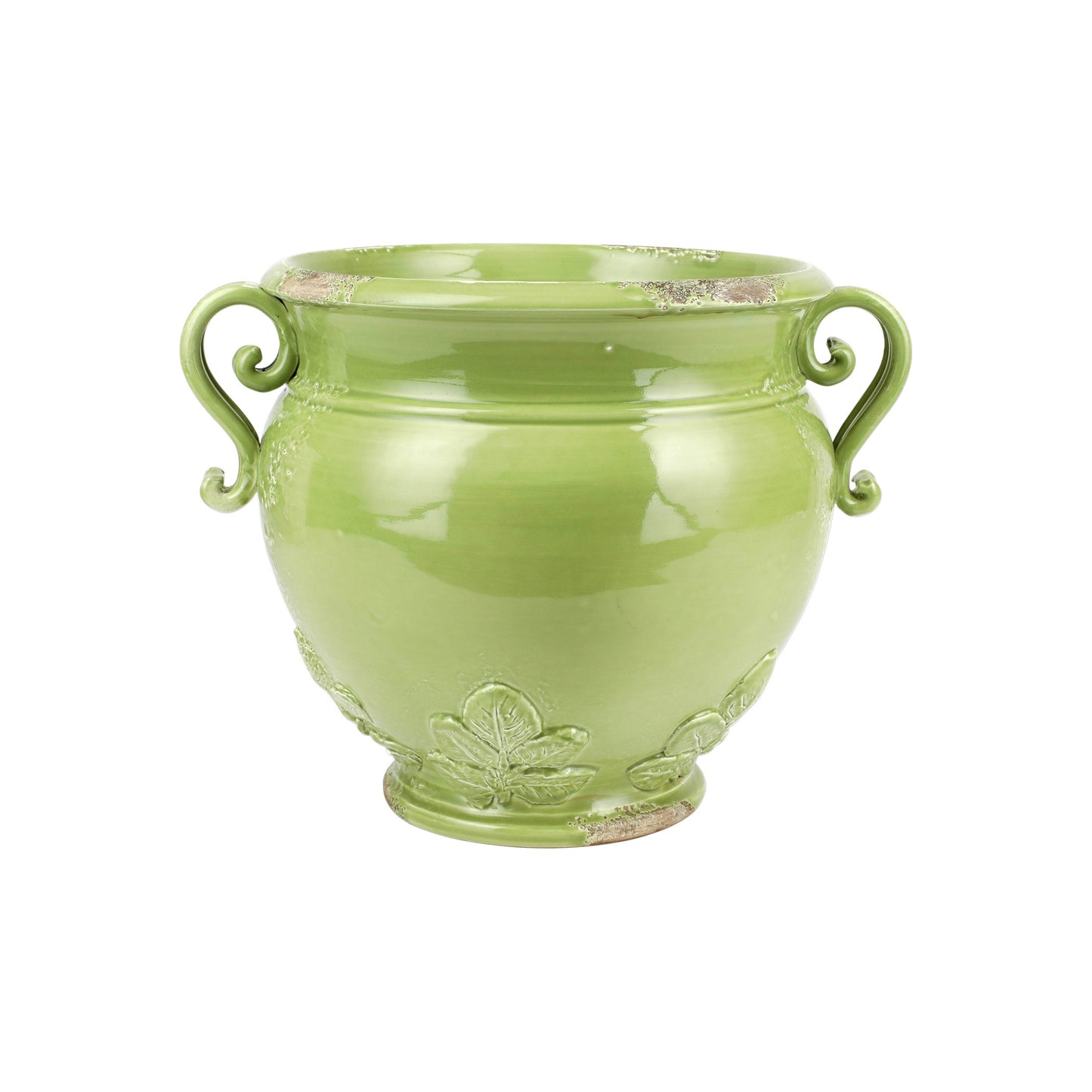 VIETRI Rustic Garden Pistachio Basil Round Planter