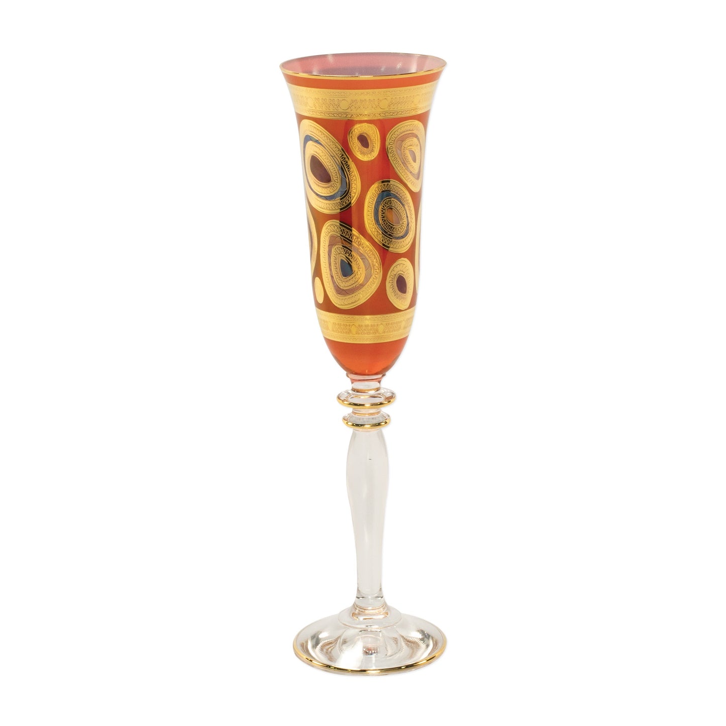 VIETRI Regalia Orange Champagne Glass