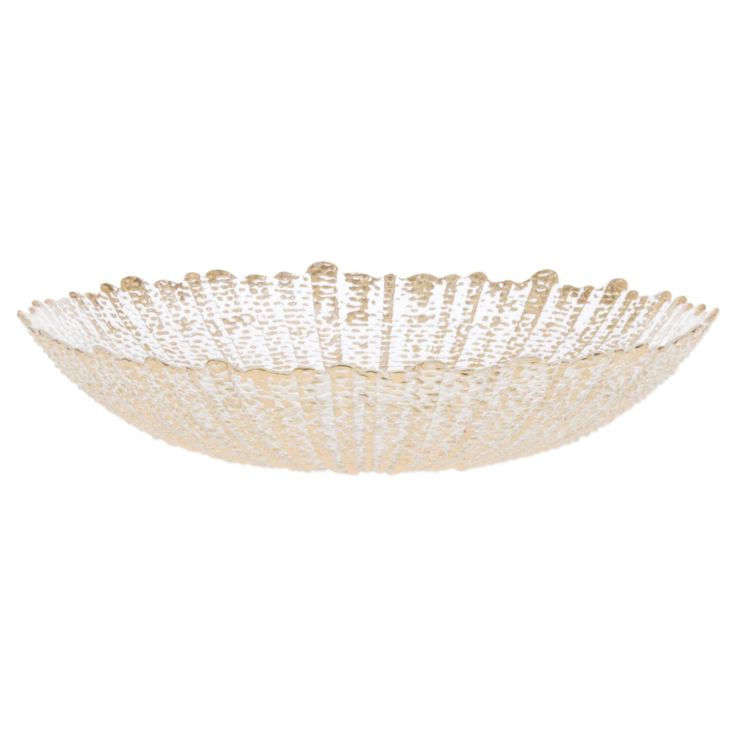 VIETRI Rufolo Glass Gold Large Serving Bowl