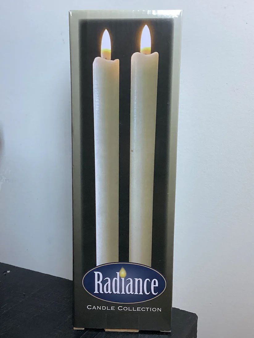 Set of 2 Radiance Wax Tapers 10”