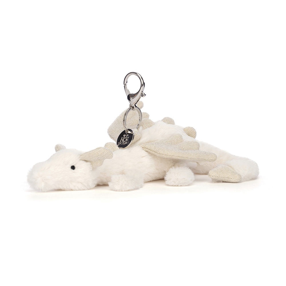 Jellyat Snow Dragon Bag Charm