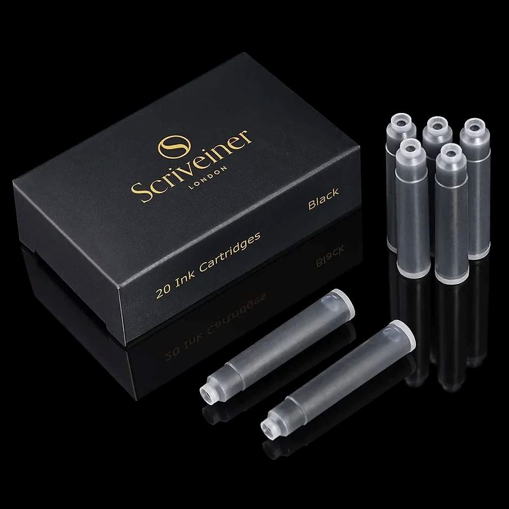 Scriveiner Black Fountain Pen Cartridges