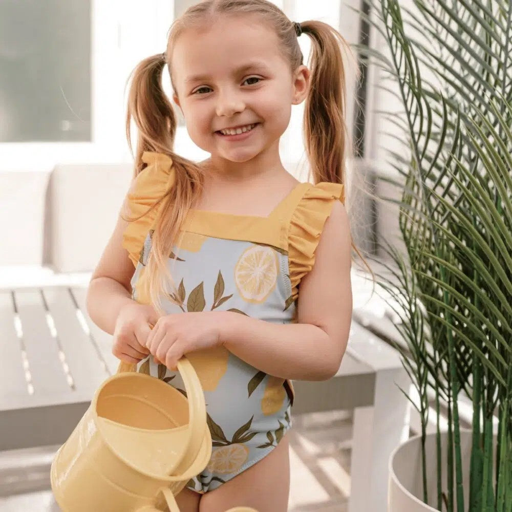 Milkbarn Ruffle Square Neck One Piece Swimsuit