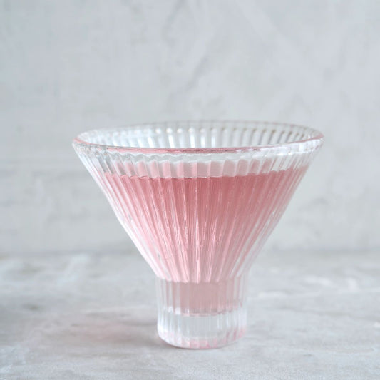 Pressed Clear Martini Glass