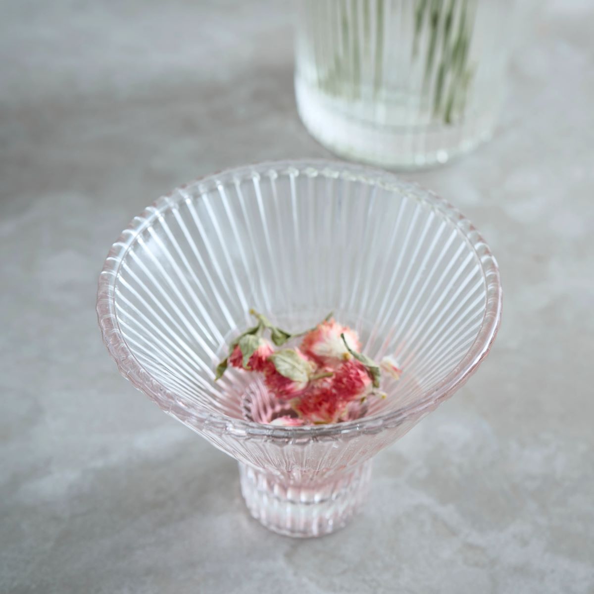 Pressed Clear Martini Glass