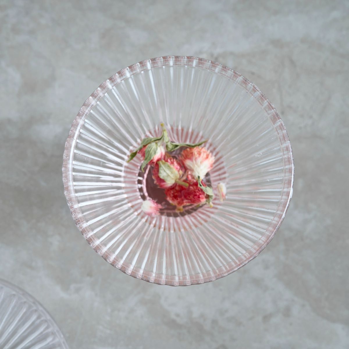 Pressed Clear Martini Glass