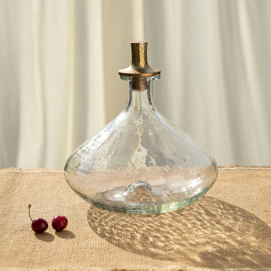 Wide Pebbled Decanter