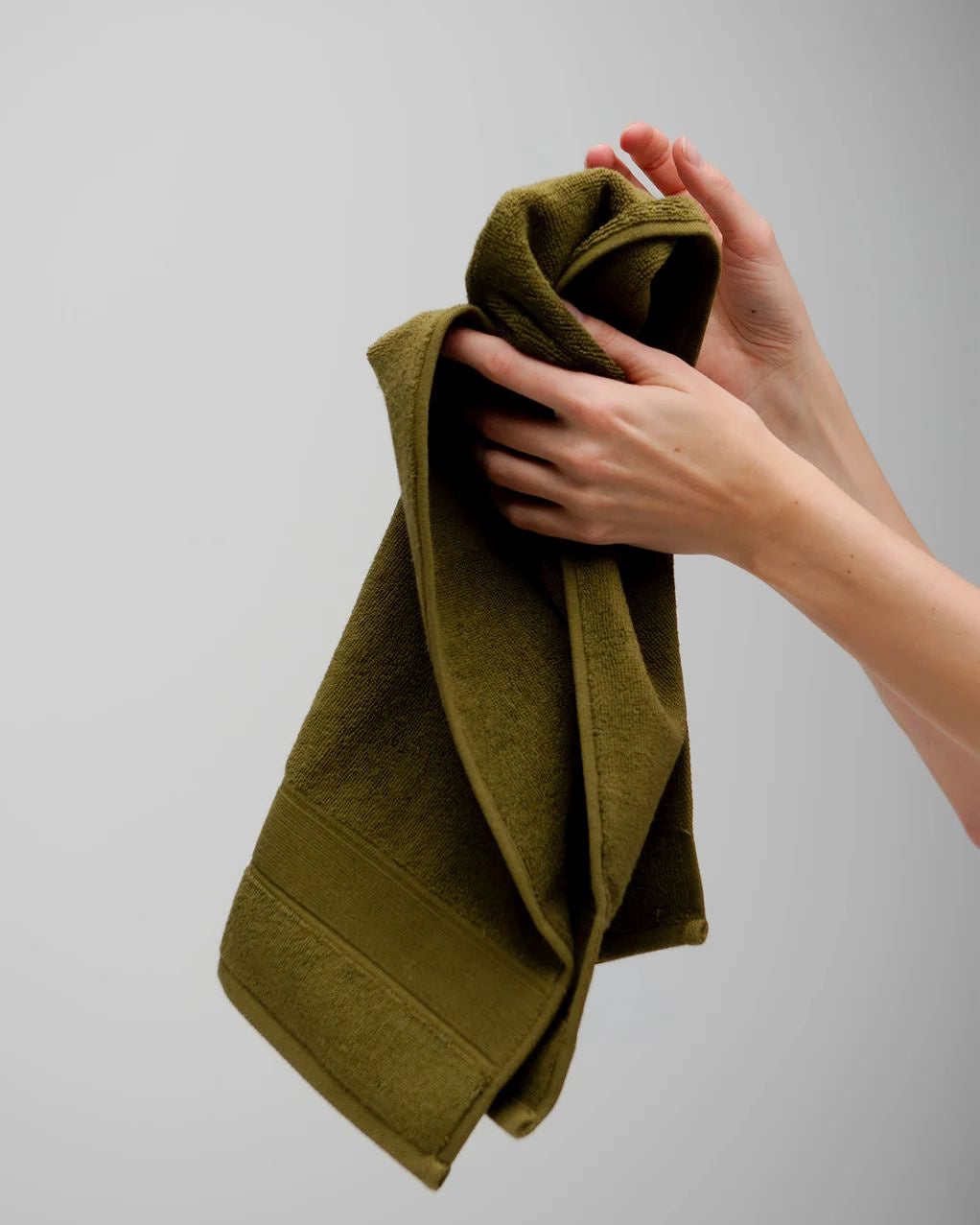 Typical Classic Stretch 2 Pack Hand Towel - Moss Green