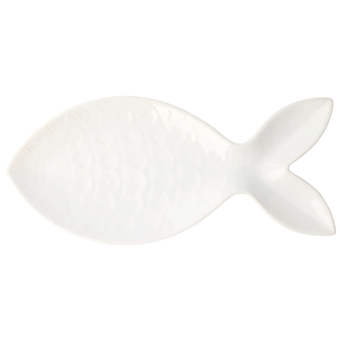 viva by VIETRI Santorini Large White Figural Fish Platter