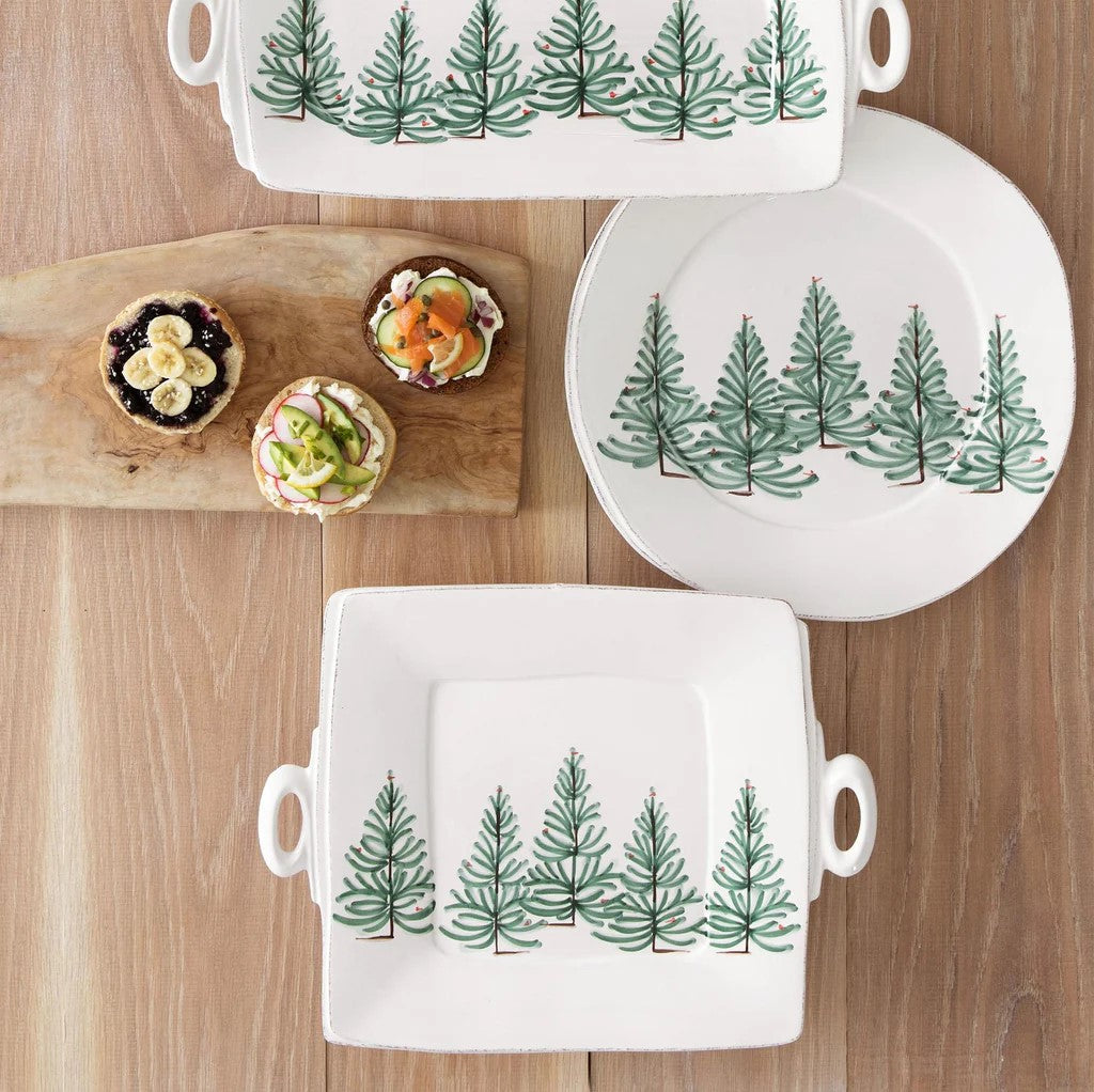 Vietri Lastra Holiday 4-Piece Serveware Set
