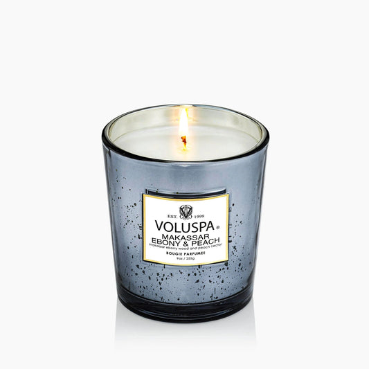 Voluspa Makassar Ebony & Peach Classic Boxed Candle