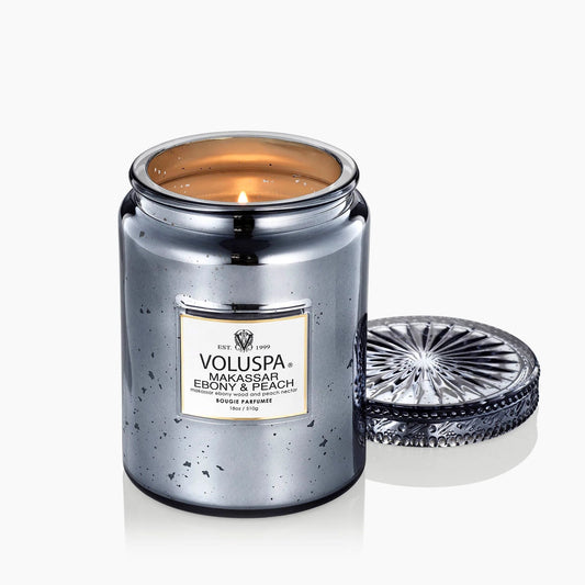 Voluspa Makassar Ebony & Peach Large Jar Candle
