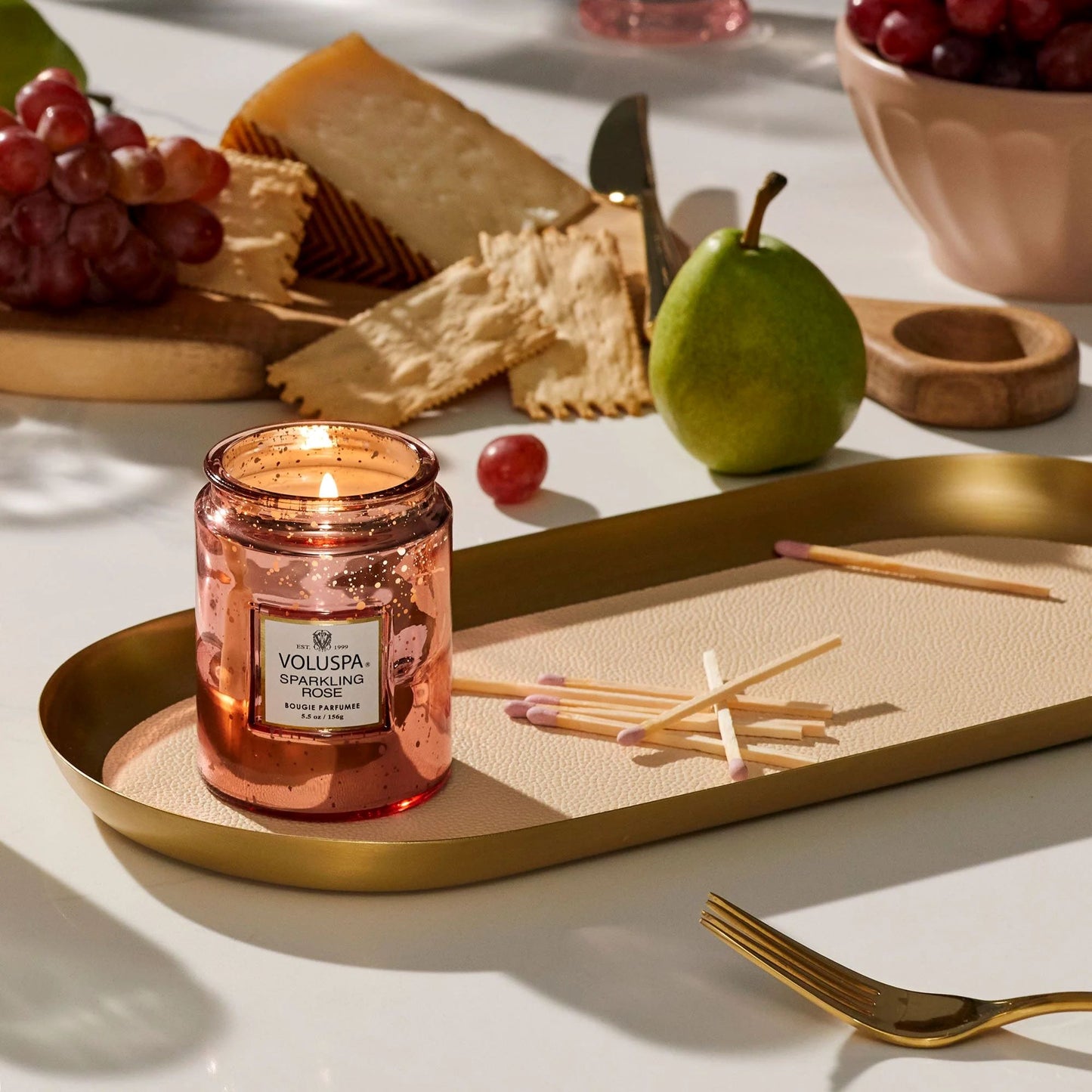 Voluspa Sparkling Rose Small Jar Candle