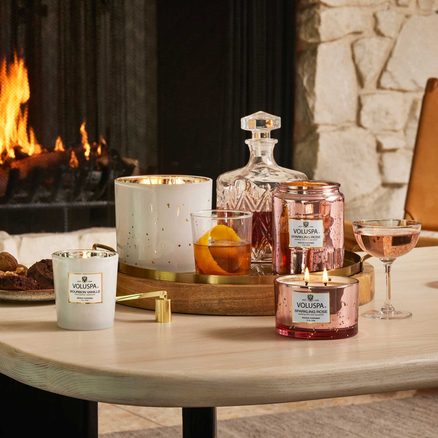 Voluspa Sparkling Rose Large Jar Candle