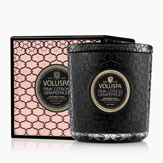 Voluspa Pink Citron Grapefruit Boxed Luxe Candle