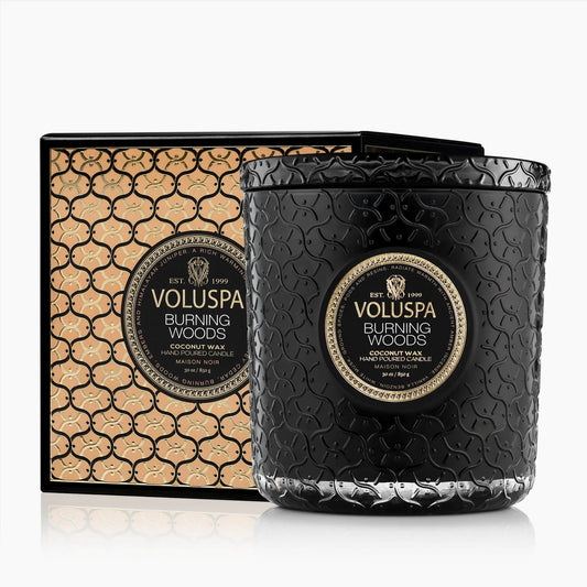 Voluspa Burning Woods Boxed Luxe Candle