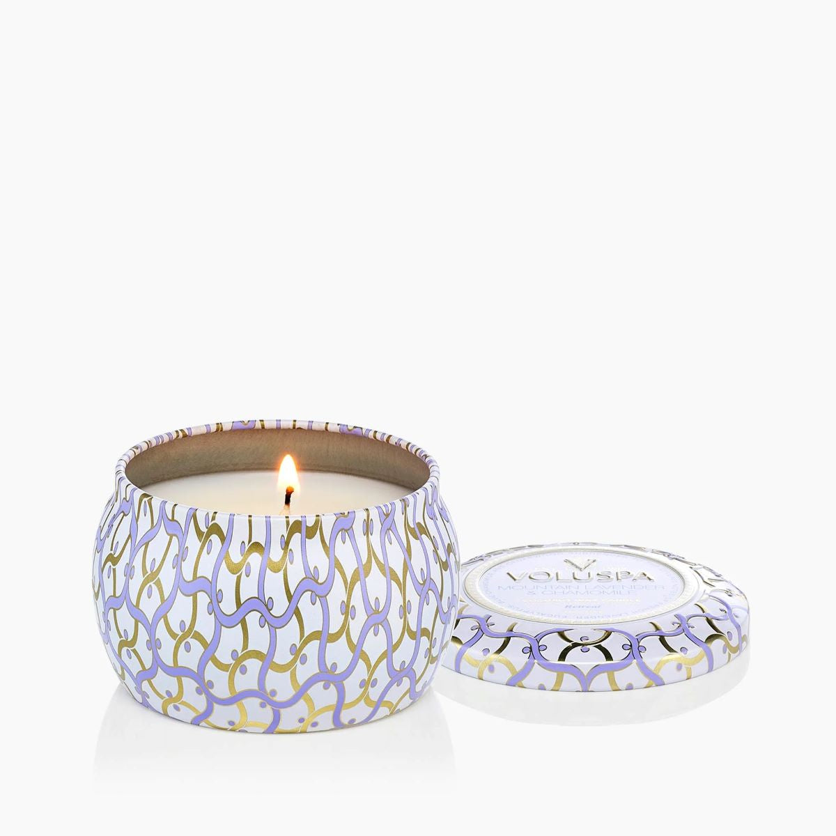 Voluspa Mountain Lavender & Chamomile Mini Tin Candle