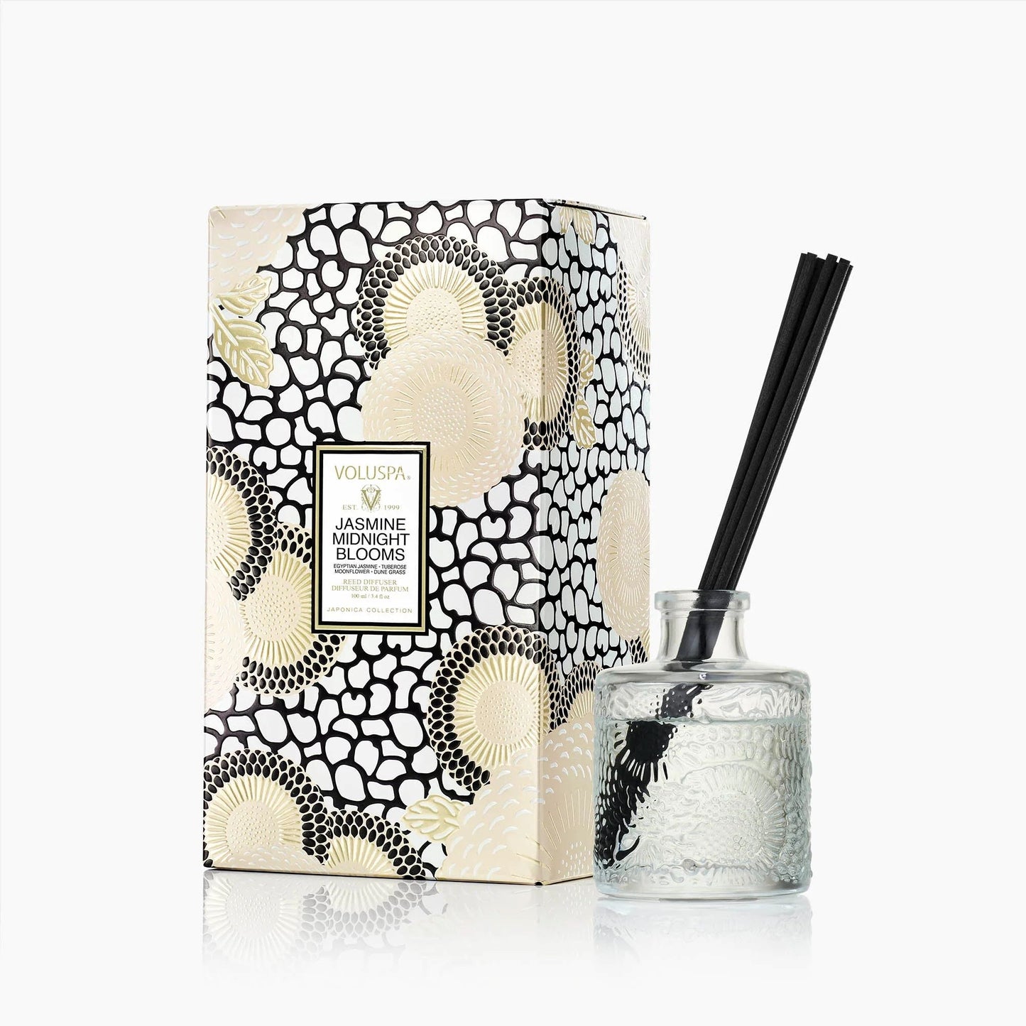 Voluspa Jasmine Midnight Blooms Reed Diffuser