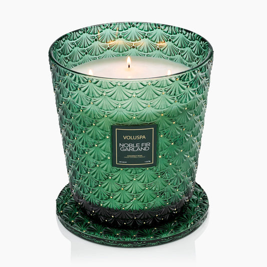 Voluspa Noble Fir Garland 5 Wick Hearth Candle