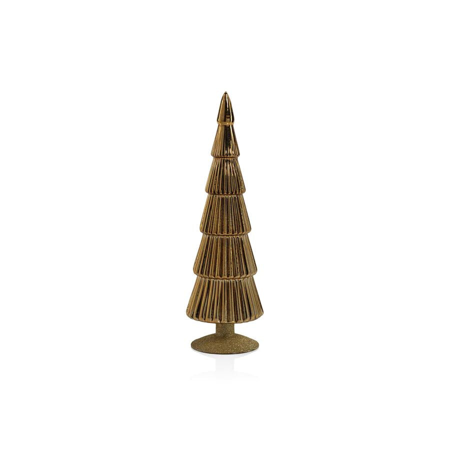 Alpine Gold Glass Tree on Gold Glitter Base
