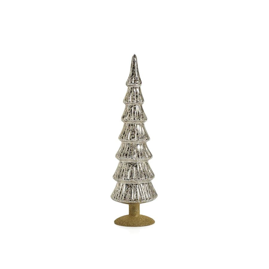 Miramonti Silver Glass Tree on Gold Glitter Base