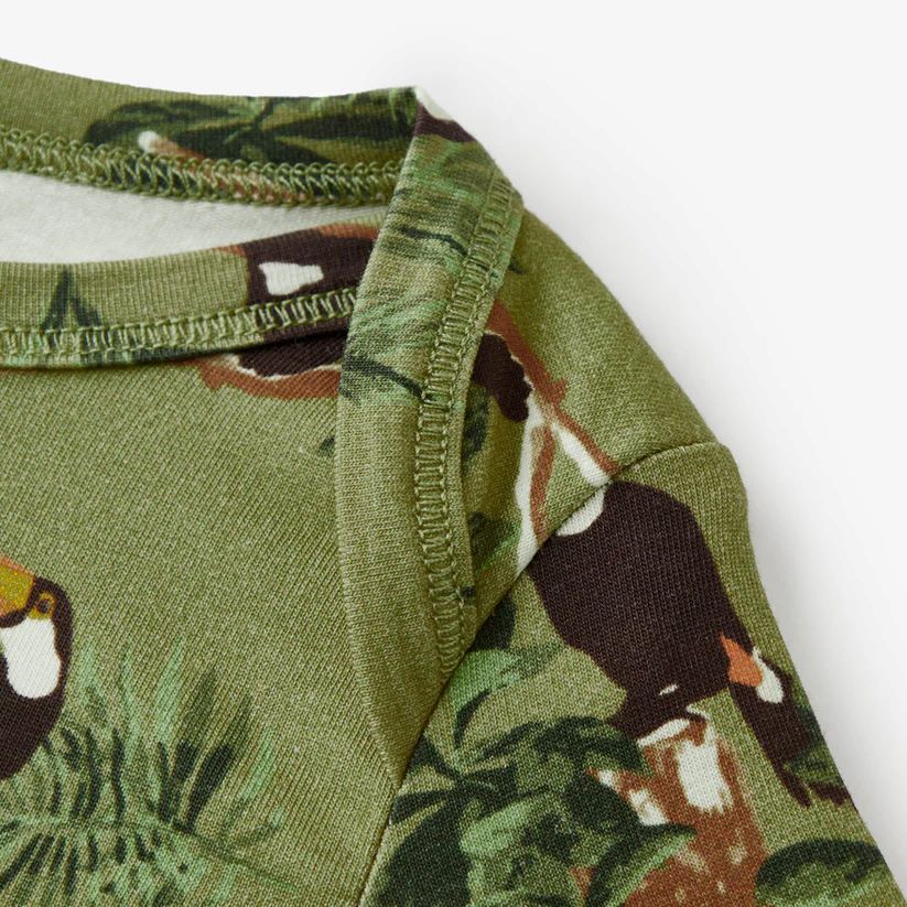 Milkbarn Toucan Cotton Stretch Short Sleeve One Piece
