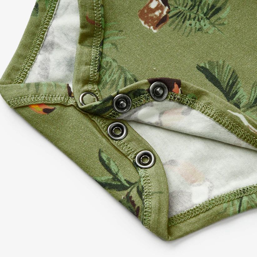 Milkbarn Toucan Cotton Stretch Ruffle One Piece