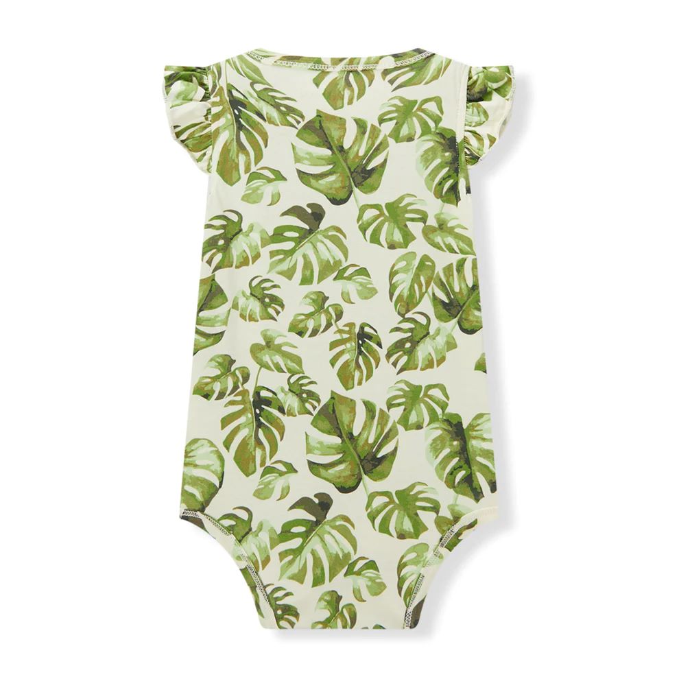 Milkbarn Cotton Stretch Ruffle One Piece