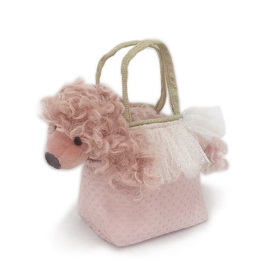 Paris Pink Poodle Plush Toy in Purse