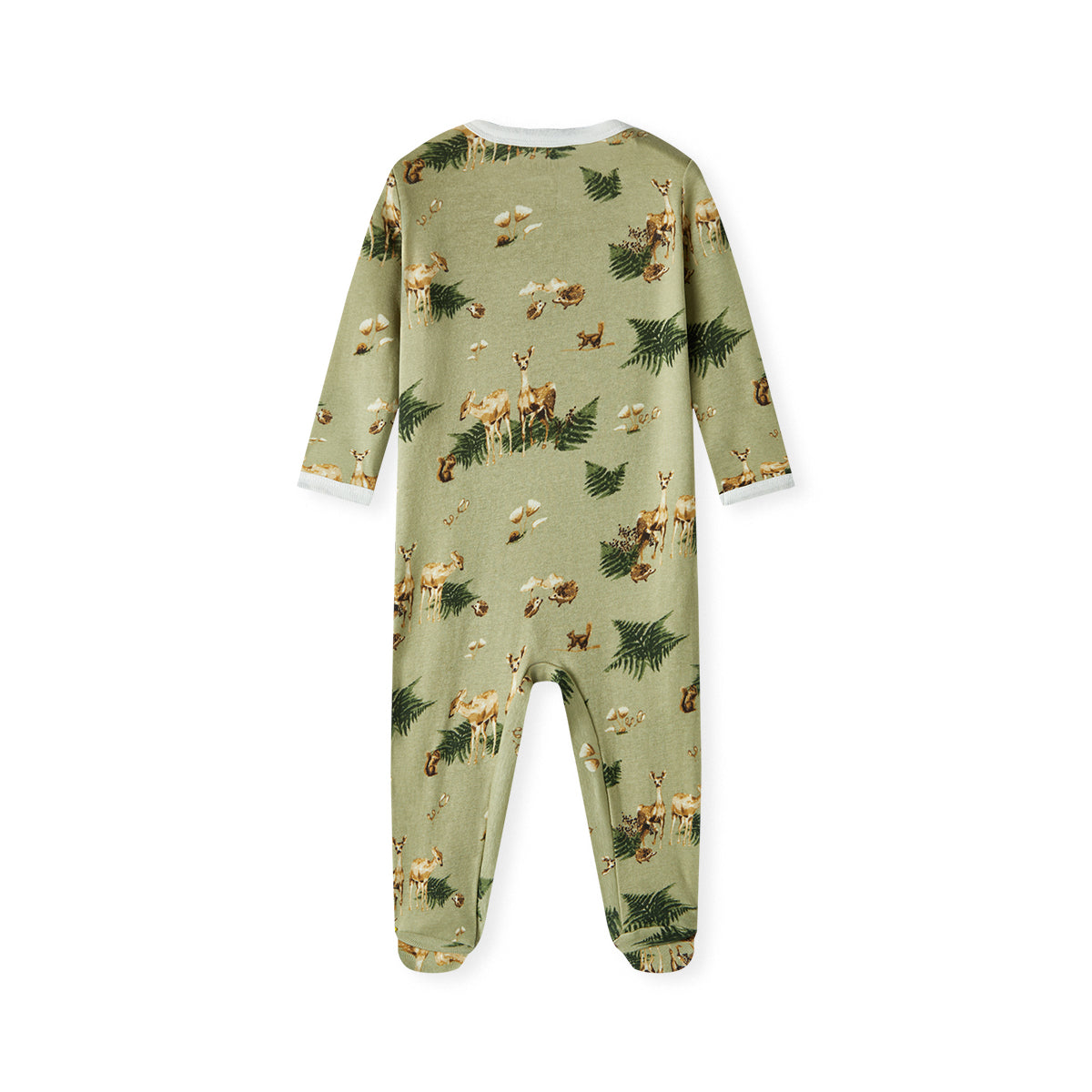 Milkbarn Organic Cotton Zipper Footed Romper