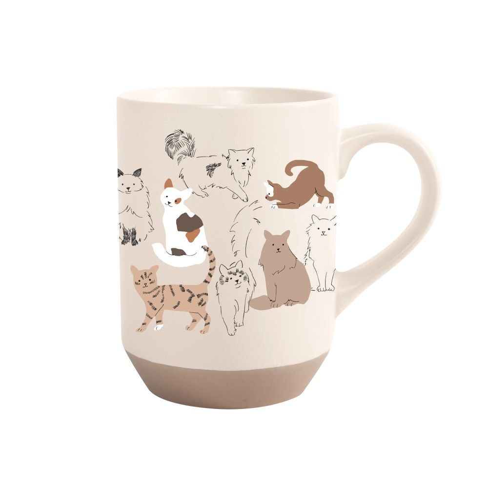 Pencil Cats Stoneware Mug