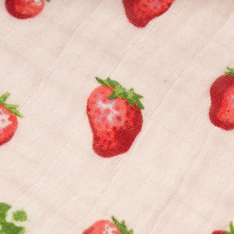 Milkbarn Strawberry Organic Cotton Burp Cloth Set