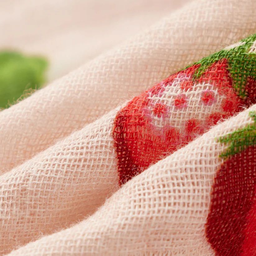 Milkbarn Strawberry Organic Cotton Burp Cloth Set