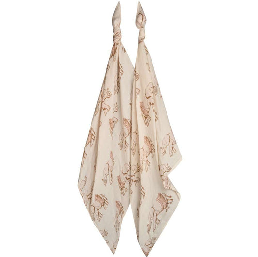 Milkbarn Tutu Elephant Bamboo Muslin Burp Cloths Set