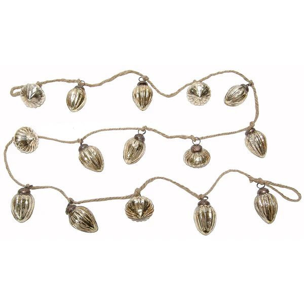 Gold Mini Glass Ornament Garland