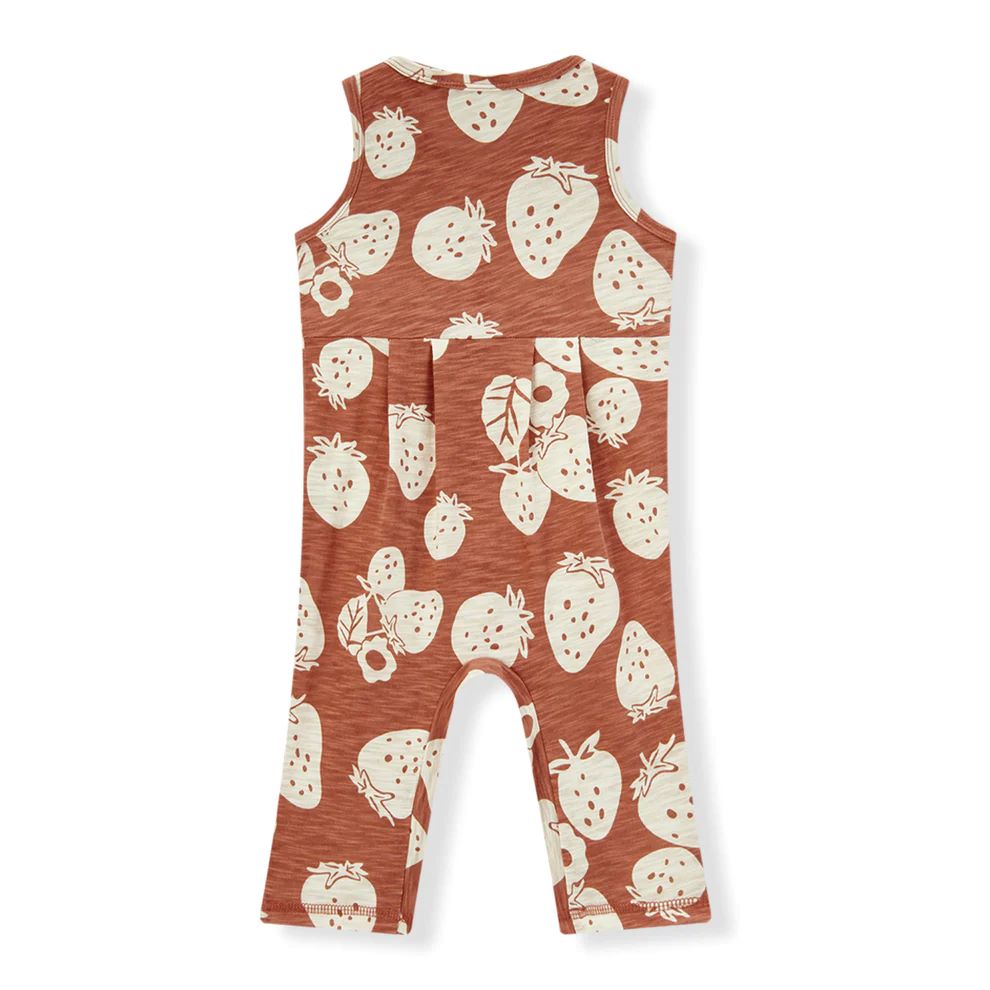 Milkbarn Strawberry Silhouette Slub Cotton Sleeveless Jumper