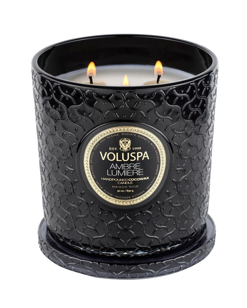 Voluspa Ambre Lumiere Boxed Luxe Candle